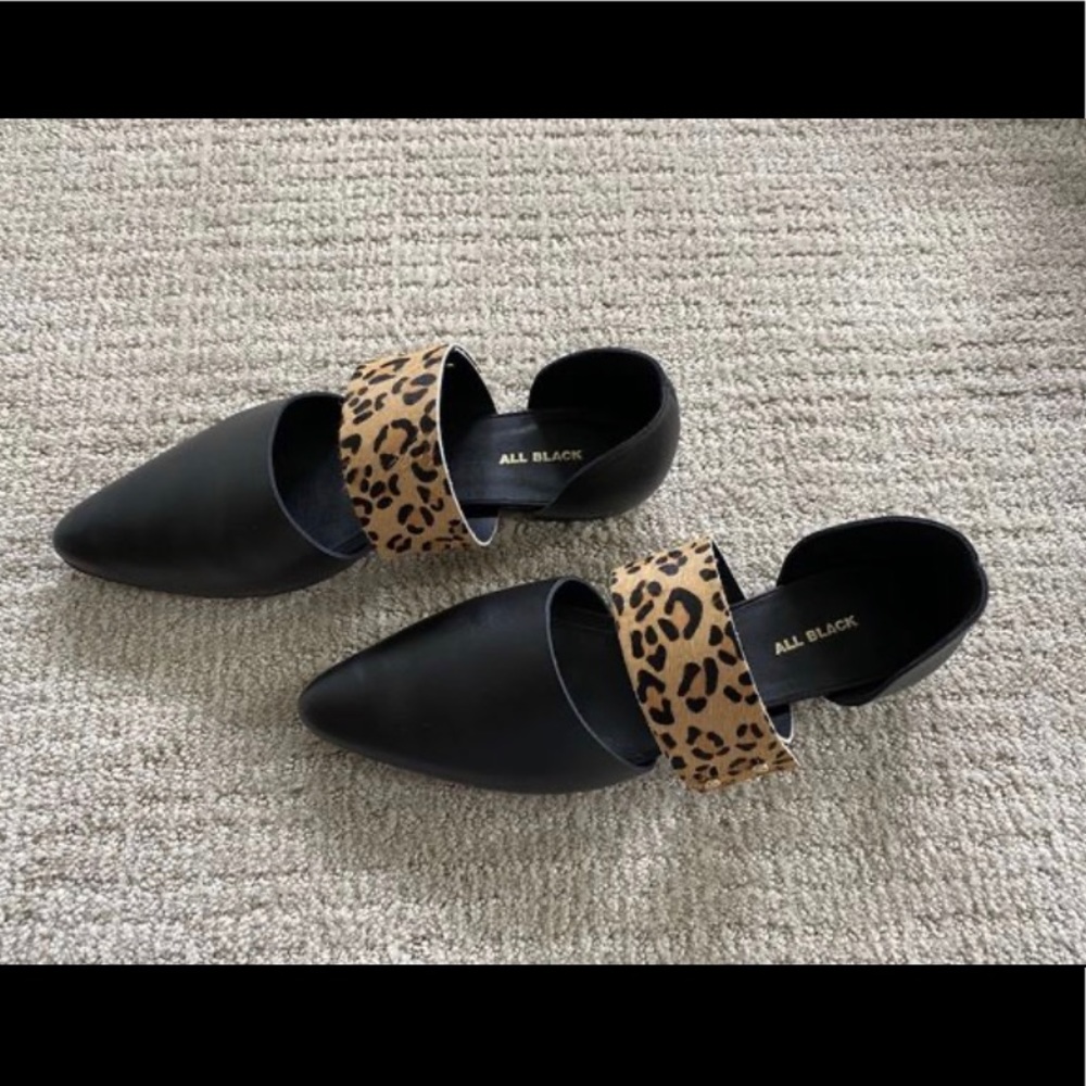 Dress Shoes: All Black Jungle Band D’Orsay 38